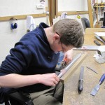 Edington Priory - preparing Great Mixture for soldering(2)