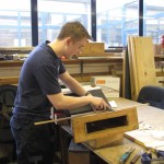 Andrew Fiddes working on the wind trunks