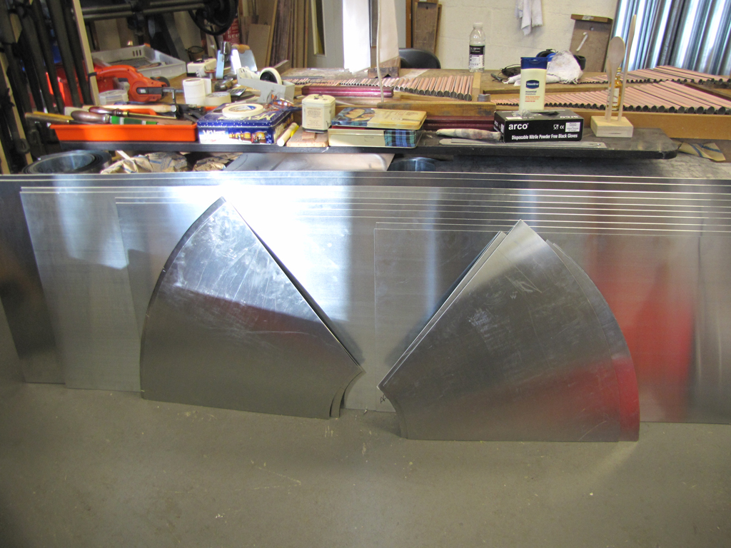 Sloane vSt Double Open Diapason metal cut to size for pipes Harrison & Harrison Ltd