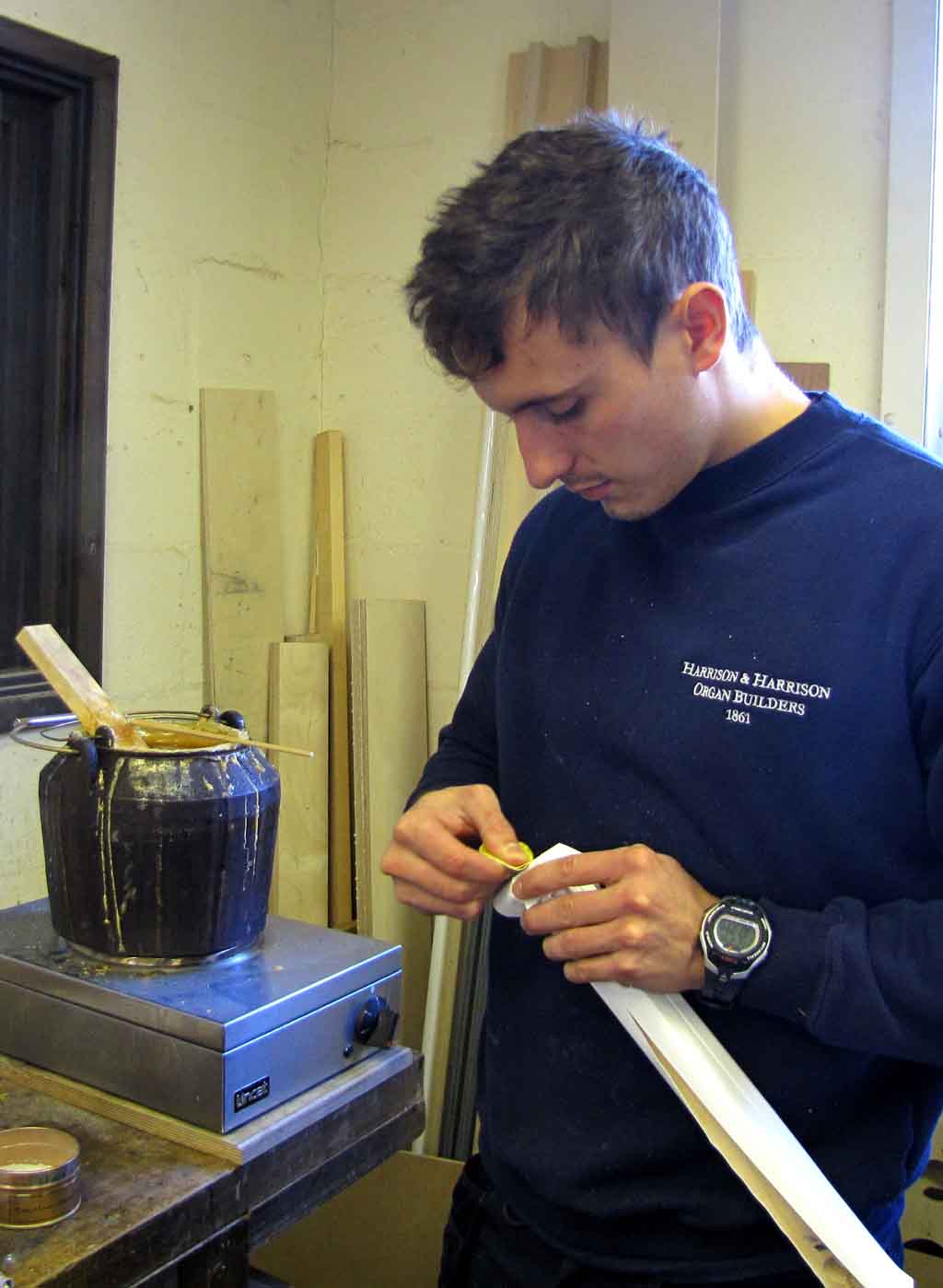 Hampton Court Palace leathering power motors Harrison & Harrison Ltd